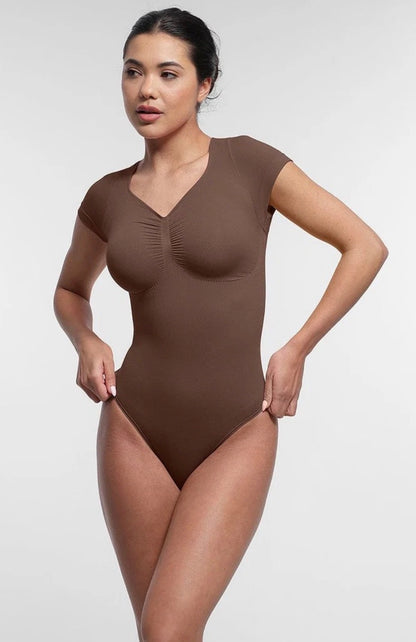 Body zíper manga corta