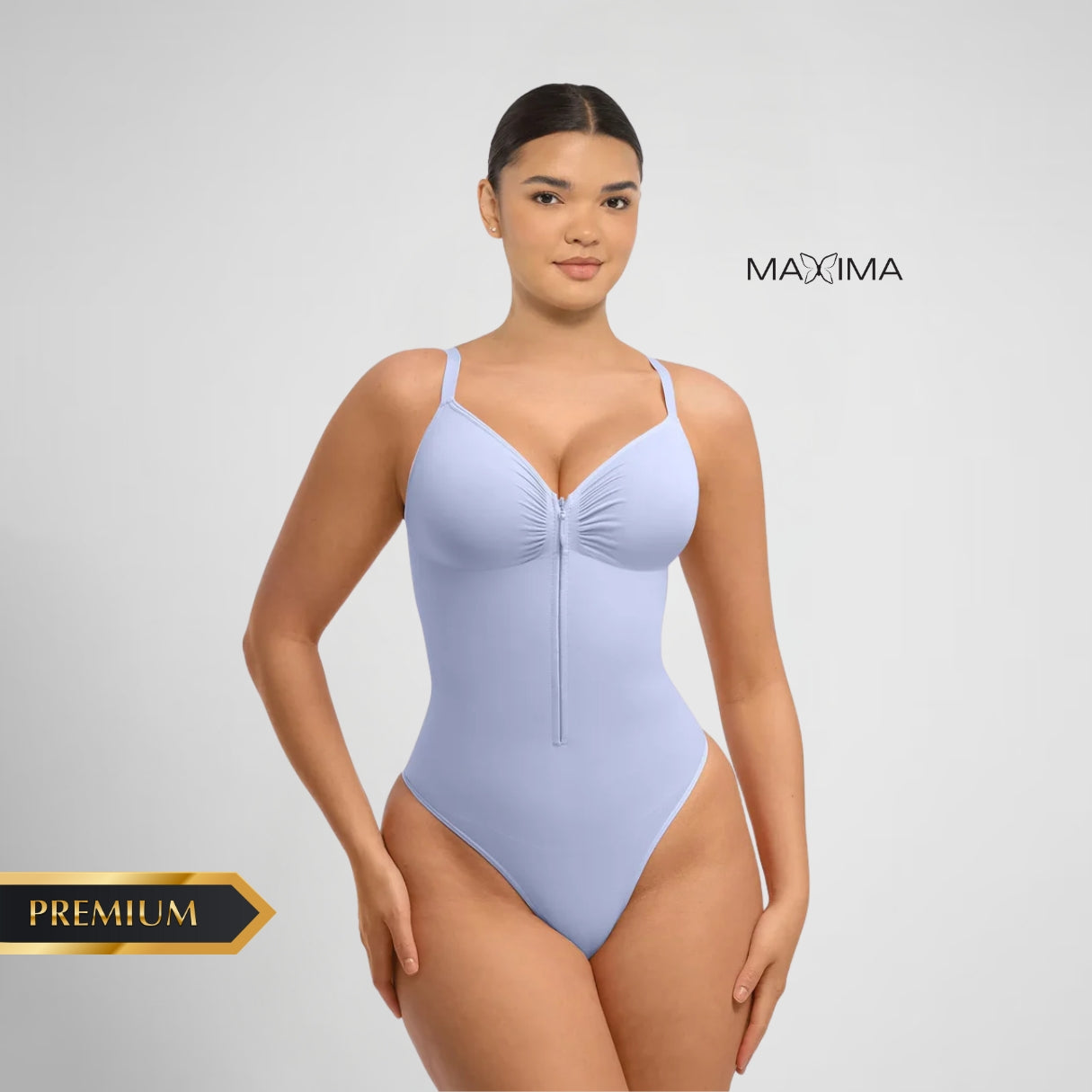 Body Moldeador Zipper control de abdomen Extremo sin costuras PREMIUM