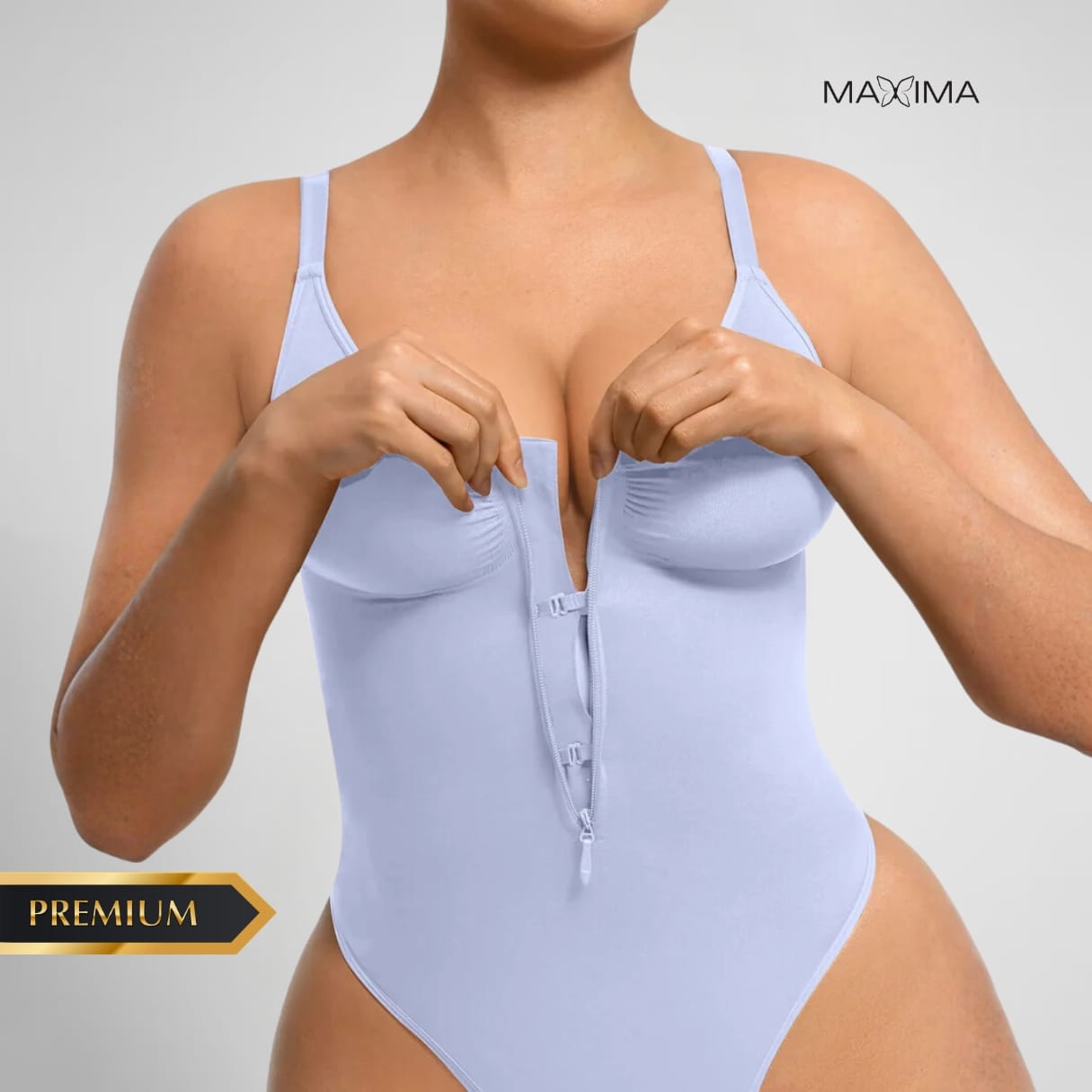 Body Moldeador Zipper control de abdomen Extremo sin costuras PREMIUM