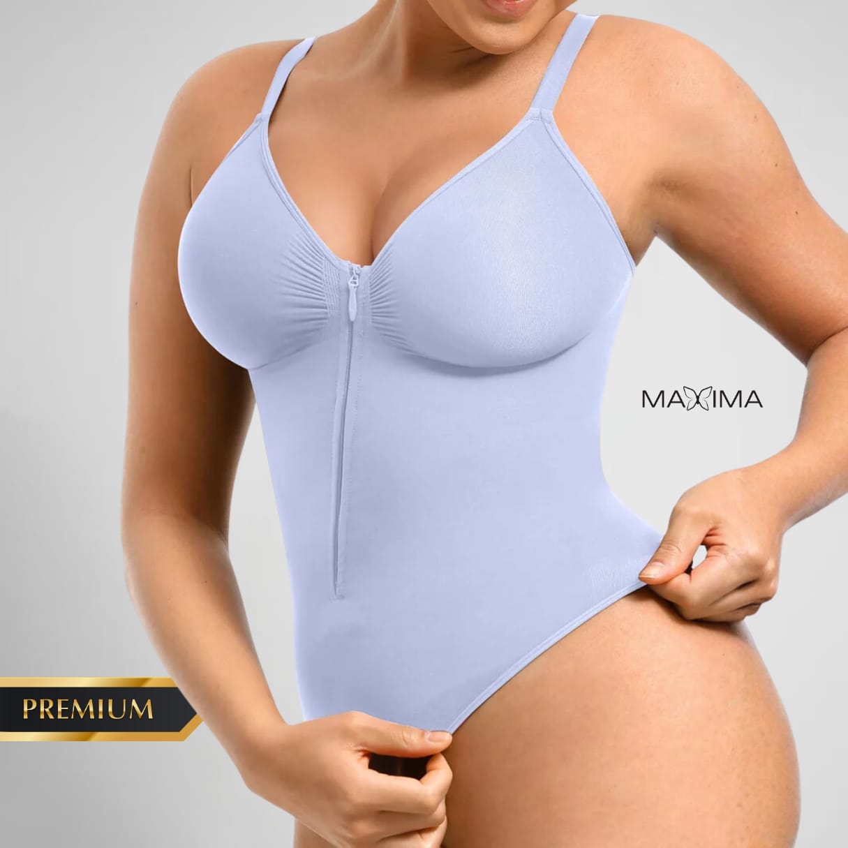 Body Moldeador Zipper control de abdomen Extremo sin costuras PREMIUM
